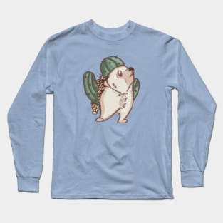 Prickly Hedgehog in a Cactus Costume Long Sleeve T-Shirt